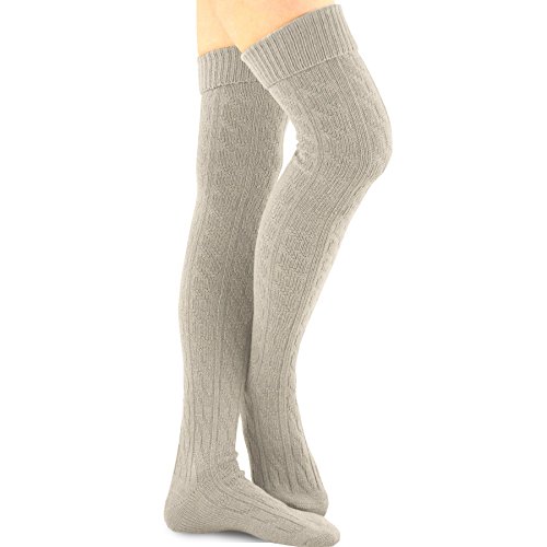 Image of Fashionable Cotton Slouchy Boot Socks for Women and Girls: Long Thigh Highs, Over-the-Knee Highs, and Knee Highs