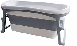 Banheira Dobrável Adulto Cinza, KaBaby, Cinza