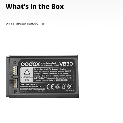 Image of GODOX VB30 Battery 7.2V /2980mAh Li-ion Battery, ๐๐ฒ๐ฉ๐-๐ ๐๐ก๐๐ซ๐ ๐