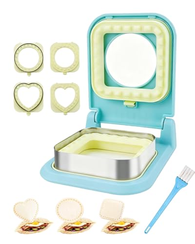 CHICHAUS 3-in-1 Uncrustable Sandwich Maker - Heart/Circle/Square Crustless Sandwich Cutter & Sealer...