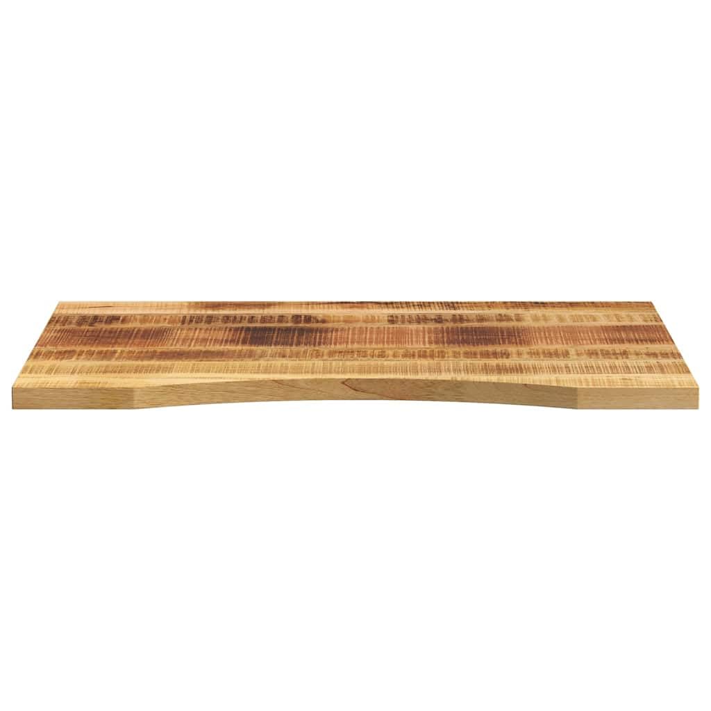 Hothingwell Blat biurkowy z surowego litego drewna mango 100 x 50 x 2,5 cm, uniwersalny blat stołu do biura, pisania lub jadalni, rustykalny design i łatwa powierzchnia