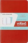Moleskine Volant Journal, Set of 2 Notebooks With Detachable Ruled Pages, Soft Cover, Coral Orange and Aquamarine Blue, Pocket Format 9 x 14 cm, 124 Pages