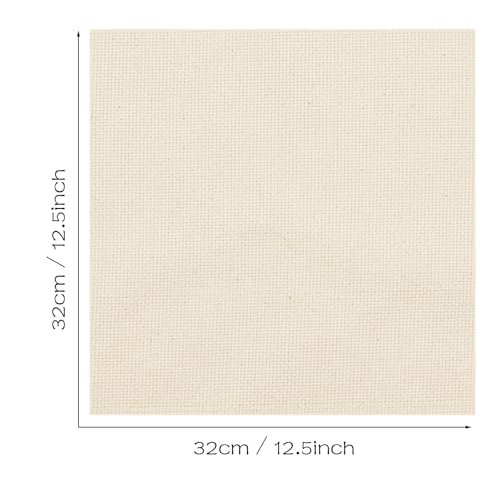 Image of Punch Needle Cloth, Tufting Cloth Punch Needle Fabric, Embroidery Fabric, Monks for Needle Embroidery Rug Hooking (5PCS-12.6 x 12.6 Inch)