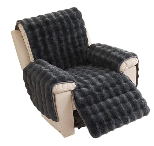 ILiemao Plüsch Liegestuhl Schonbezug Für Zuhause Kunstpelz Flauschiger rutschfeste Rückseite Liege Couch Bezug Waschbarer Sesselschoner Für Relaxsessel Mit Armlehnen Velours Winter(Dunkelgrau) ILiemao Plüsch Liegestuhl Schonbezug Für Zuhause Kunstpelz Flauschiger rutschfeste Rückseite Liege Couch Bezug Waschbarer Sesselschoner Für Relaxsessel Mit Armlehnen Velours Winter(Dunkelgrau)