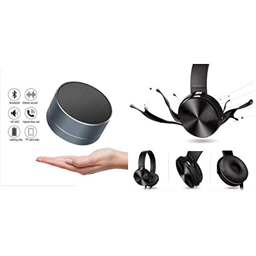 HOC XB 450 Wired Headphones & A10 Bluetooth Speaker Compatiable with