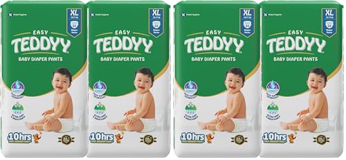 Image of TEDDYY Baby Easy Extra Large Diaper Pants 108 Count (Pack of 4), 12-17 kgs, 12 hrs Leak Protection, Anti - Bacterial