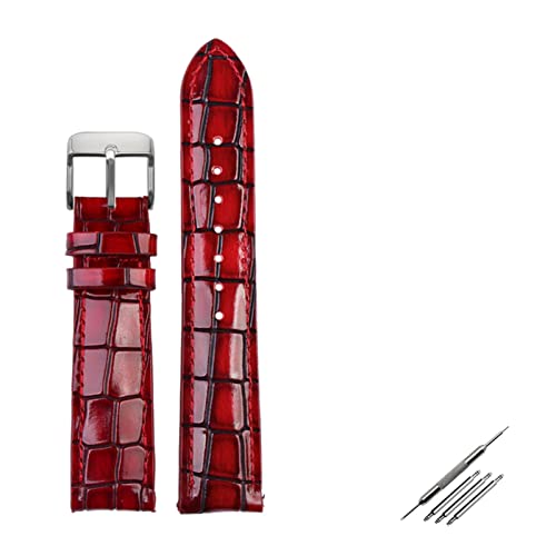 jfhffj NR_CeNX`CalfskinU[EHb`Xgbv18mm 20mm 22mm̎voh݊̂j̎vANZT[\bhobNu[O[uE(Red silver,22mm)