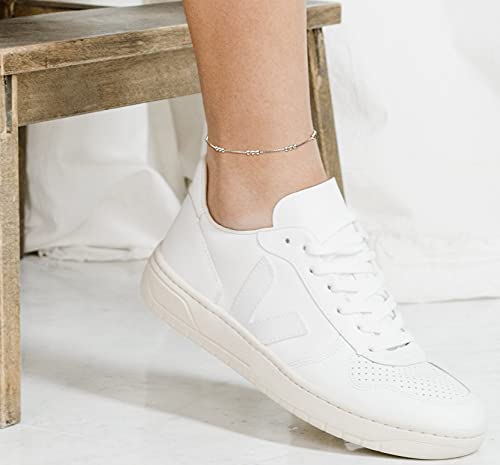 Savlano 925 Sterling Silver 9, 10 Inches Chain Anklet for Women Comes With a Gift Box4