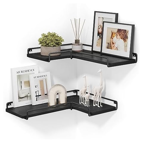 VASAGLE Set of 2 L-Shaped Corner Shelves Cover