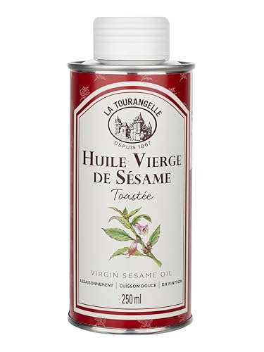 La Tourangelle - Huile vierge de sésame toastée - Goût délicatement toasté - Huile premium - 250ml