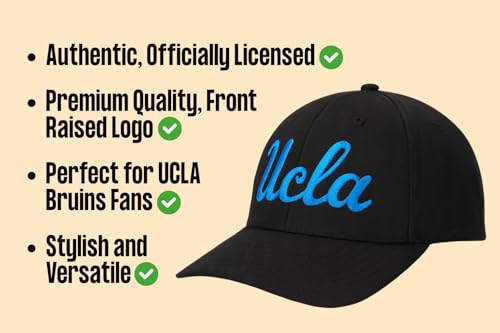 Gorra deportiva universitaria ajustable negra y azul miniatura 5