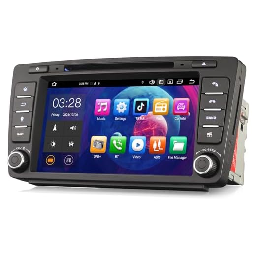 ERISIN 8-tums Android 10.0 bilstereo för SKODA OCTAVIA Yeti Rapid Roomster Fantastiskt stöd GPS Sat Nav Carplay Android Auto DSP Bluetooth Wifi DAB+ TPMS 8-kärnig 4 GB RAM + 64 GB ROM