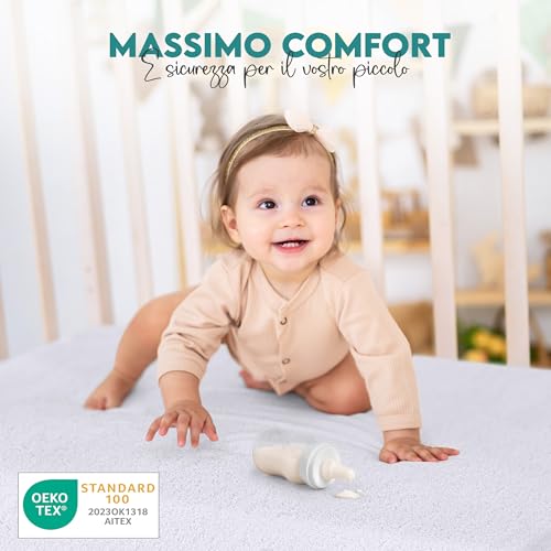 Utopia Bedding Coprimaterasso Impermeabile 60 x 120 x 15 cm, Certificato OEKO-TEX, Proteggi Materasso, Traspirante, Lavabile, Stile Montato Tutto Intorno Elastico - Immagine 5