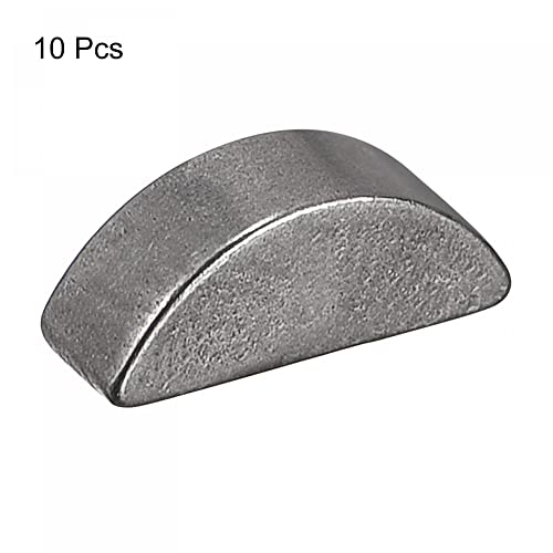 sourcing map 10Stk Halbmondkeil 45# Stahl 10mm Länge x 3.7mm Breite x 3mm Dicke