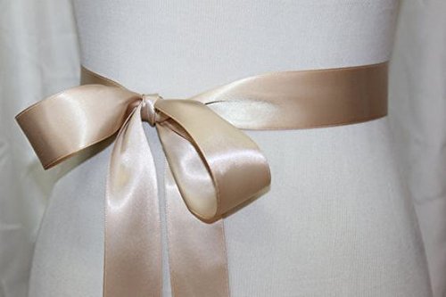 Laribbons 1 Inch Wide Double Face Satin Ribbon - 25 Yard (813-Vanilla) #TOP1