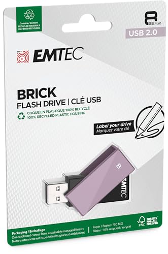 Emtec C350 Brick 2.0 lecteur USB flash 8 Go USB Type A Neuf - vue 7
