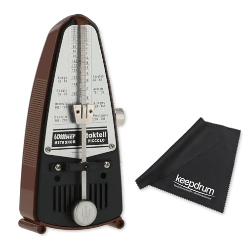 Évitez les pannes de batterie avec le métronome mécanique Wittner 831 Taktell Piccolo marron
