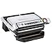 Tefal OptiGrill Kontaktgrill, 6 automatische Programme, Garstufenanzeige, passt Temperatur und Grillzyklus ans Grillgut an, antihaftbeschichtete abnehmbare Platten, Elektrogrill, Edelstahl, GC705D16