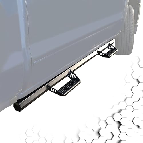 Running Board Compatible with 2009-2018 (Incl. 2019 & 2020 Classic Model) Dodge Ram 1500 Crew Cab Pick Up Truck Side Step Nerf Bars Set (Hexagon Style)