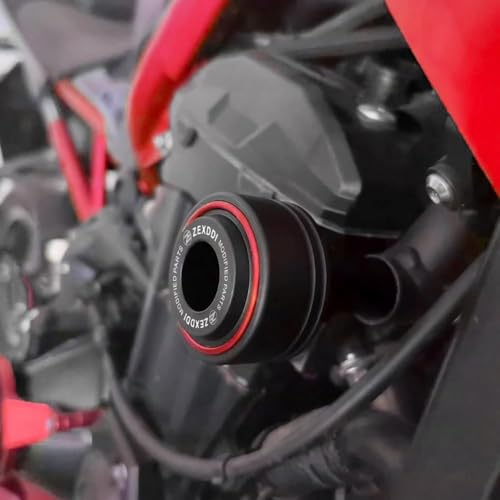 ZEXDDI Fit For Ka-wasaki Ninja 500 SE Ninja 500 2024 Motorrad 1 Paar Slider Rahmen Z500 Z 500 2025 Anti-Kollision Fallschutz Crash Pad (Rot)