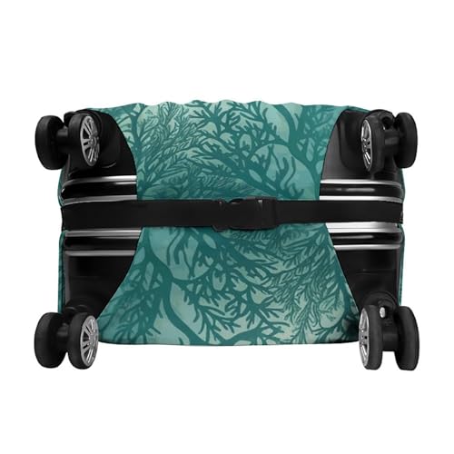Green Sea Blue Seaweed Printed Luggage Cover Protector, Fits 18-32 Inch Luggage 5