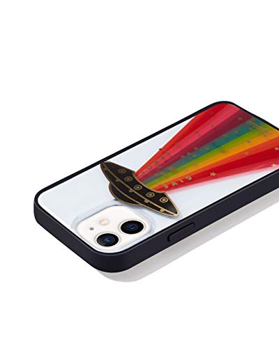 Sonix Give Me Space Case For Iphone 12 / 12Pro [10Ft Drop Tested] Protective Rainbow Ufo Spaceship Clear Cover For Apple Iphone 12, Iphone 12 Pro #TOP1