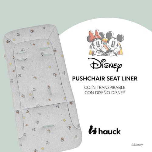 Miniatura 2 de Hauck Colchoneta Silla De Paseo Universal - Funda Carrito Bebé Y Remolques De Bicicleta Para Niños - Algodón Transpirable - Fácil De Fijar - Verano E Invierno - Disney Mickey Minnie Mouse - Gris