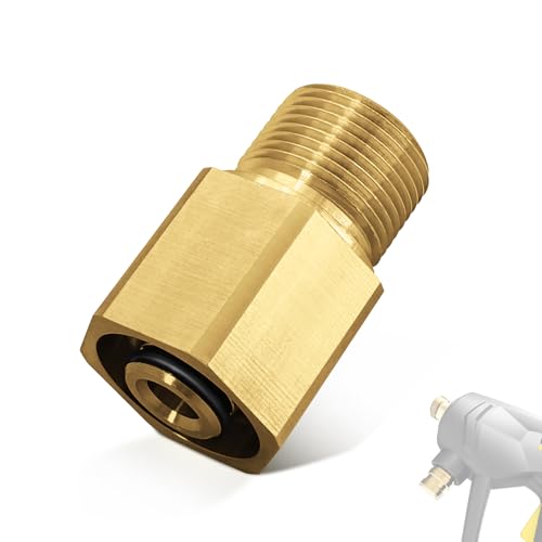 Adaptador para Kärcher Easy!Lock TR22 a M22 x 1,5 AG – Adaptador de latón para limpiador de alta presión – Adaptador antiguo a nuevo para Kärcher HD HDS ProHD, alta presión, accesorios para limpieza