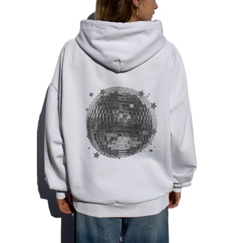 Graphic Hoodies for Women Cute Long Sleeve Preppy Sweatshirts Fall Oversized Pullover Hooded Tops With Pockets