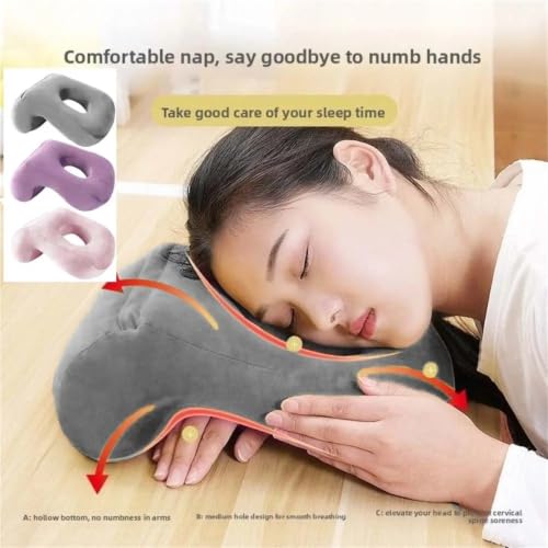 Cojín almohada ligera suave de oficina para siesta facial 3