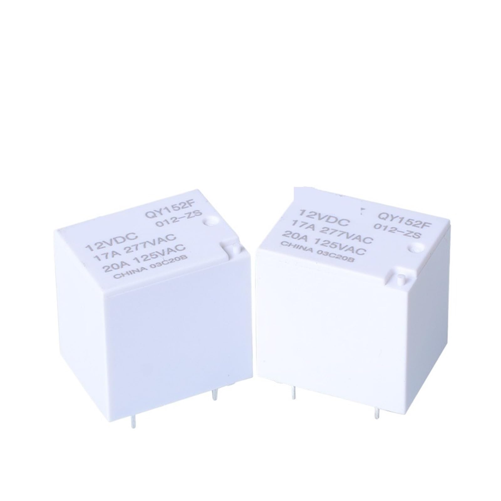 Micro-relais QY152F 12V 20A avec contacts robustes à 5 broches