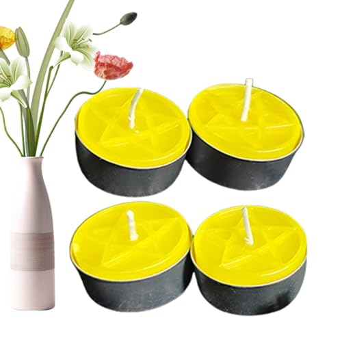 Velas aromáticas para calentar el té, velas de té de colores, velas redondas de larga combustión para decoración del hogar, pintura y relajación