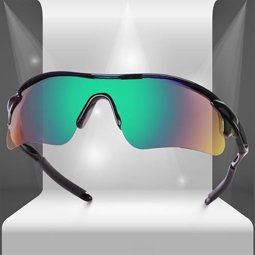 Image of Dervin Non Polarized Oversized Sports Sunglasses for Men Women, Outdoor Cricket Cycling Hiking Fishing Sunglasses