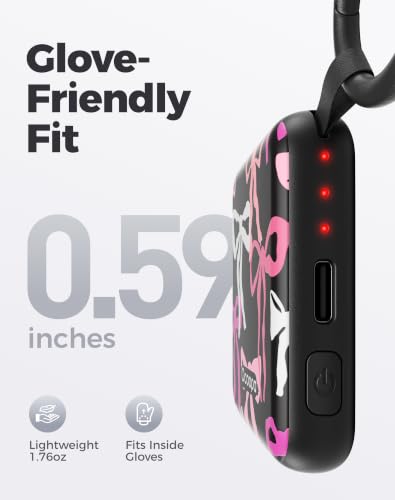 OCOOPA Handwärmer Elektrisch 2er Set, Wiederverwendbar 4000mAh USB Taschenwärmer, 3 Wärmestufen, Maximal 52°C… – Ansicht 5