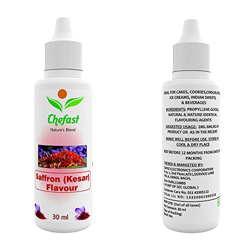 Image of Chefast Pack of 4 Baking Essence Flavour of Chocolate, Saffron, Red Velvet, Pineapple Fresh for Cake, Ice-Cream, Milkshakes- 30ML (Use 2-3 Drops for 250 Grm Cake)This is Flavour only, Not a Color