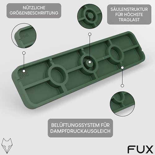 FUX 100 Verglasungsklötze Abstandshalter Kunststoff Unterlegplatten 100x24 mm - Mix Set 1-6 mm - Distanzklötze & Fensterkeile für Montage, Laminat & Terrasse