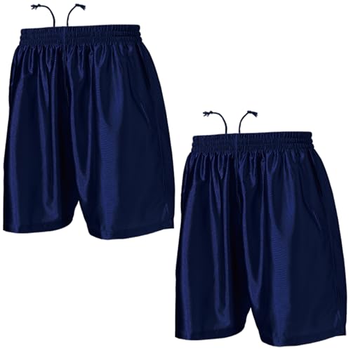 サッカーパンツ 2枚セット ハーフパンツ ドライ サッカー フットボール フットサルメンズ レディース キッズ 吸水速乾 ポリエステル100% カラバリ豊富 練習着 定番 丈夫 チームカラー P8001 (JP, アルファベット, S, ネイビー)