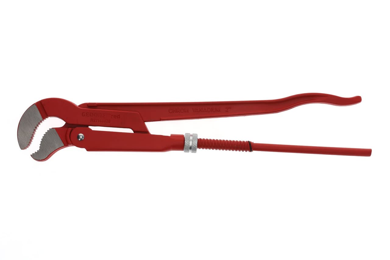 GEDORE Red Giratubi Angolare 45°, Giratubi 2 pollice, Apertura 67 mm, Bocca a S, Giratubi Svedese, Massiccio, Dentatura Contraria al Senso di Rotazione, R27140020