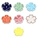 gofidin Colorful Sakura Chopsticks Holder, Set of 7 Cute Ceramic Dining Spoon Fork Chopstick Rest, Cute Chopstick Stand Table Decors