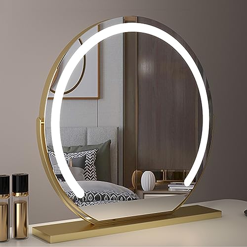 Adjuble 3-kolorowe lekkie lusterko kosmetyczne, Freending Table Top Shaving & Vani Mirror, 60 cm lustro do toaletki do sypialni, przenośne i eleganckie wzornictwo