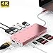 Produktbild Honmax USB C Hub 11 in 1 USB Type C Adapter, 2*USB 3.0, 4K HDMI, 2*USB-C, 3*USB 2.0, 3*SD/Micro-Kartenleser, für MacBook Pro 2015/2016/2017, Samsung Galaxy S8, Huawei und Mehr Type-C Geräte