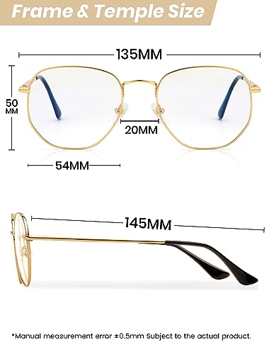 Image of Veda Tinda Vision Square Oval Round Computer Gaming Retro Women Blue Light Clear Reading Bluelight Blocking Glasses for Women