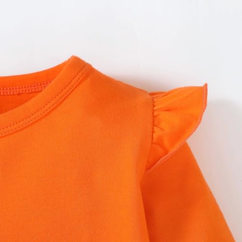Image of LYSMuch Toddler Baby Girls Blouse Long Sleeve Ruffle Shirt Solid Top Clothes
