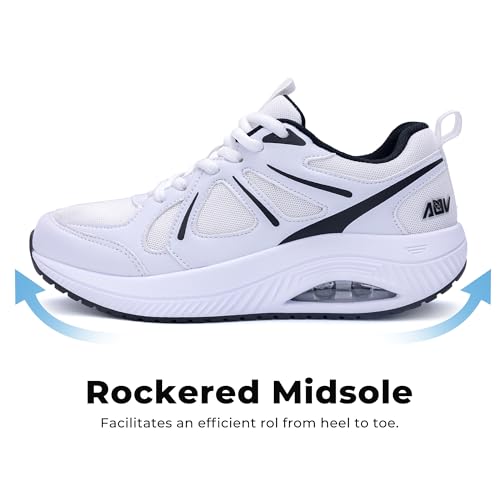 Image of QAUPPE Womens Walking Shoes with Arch Support Athletic Orthotic Sneakers for Women Foot Pain Relief