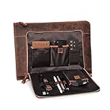 [page_title]-DONBOLSO® Notebook Sleeve London braun - 13,3 Zoll DIN A4 Laptop und Netbook Aktentasche aus Leder für Herren und Damen
