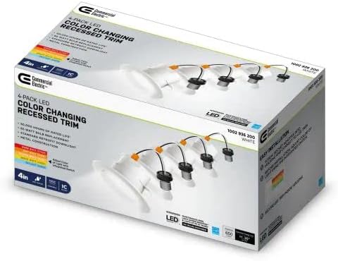 4 in. New Construction or Remodel White Dimmable LED Recessed Trim with Adjustable Color Changing Technology (4-Pack)