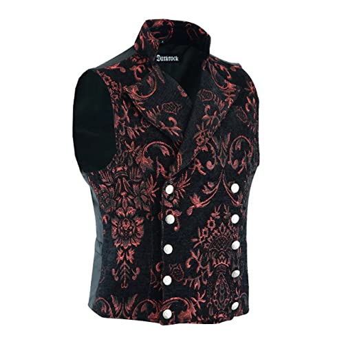 Darkrock MEN’S VICTORIAN GENTLEMAN’S ARISTOCRAT VEST TAPESTRY/STYLISH CASUAL VEST/USA