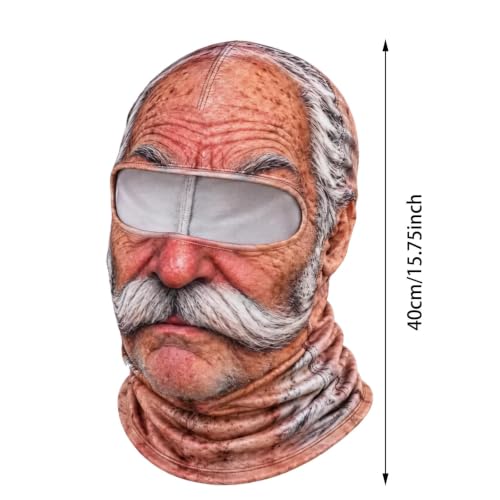 Old Man Ski Mask Funny Realistic 3D Printed Winter Full Face Balaclava - image 3