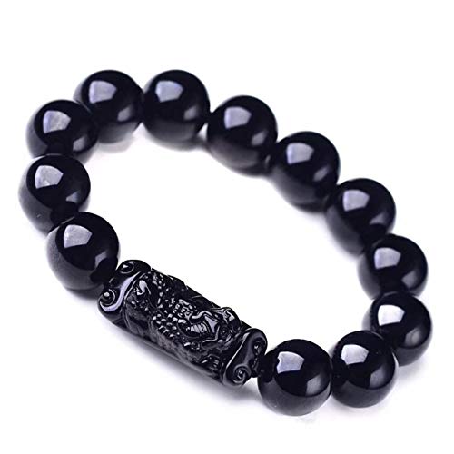 Bracelet Pixiu Feng Shui en obsidienne pour attirer la prospérité
