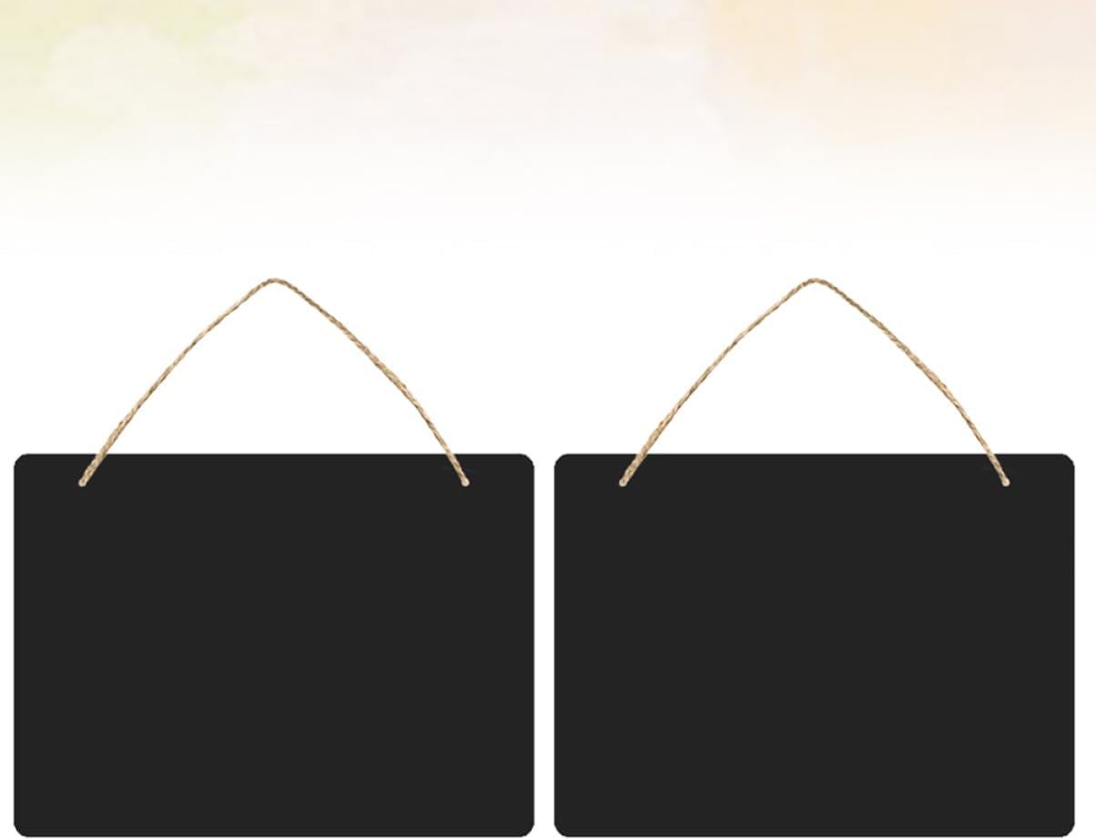 4 Pack Double Sided Wooden Blackboard Hanging Wall Decor Sign